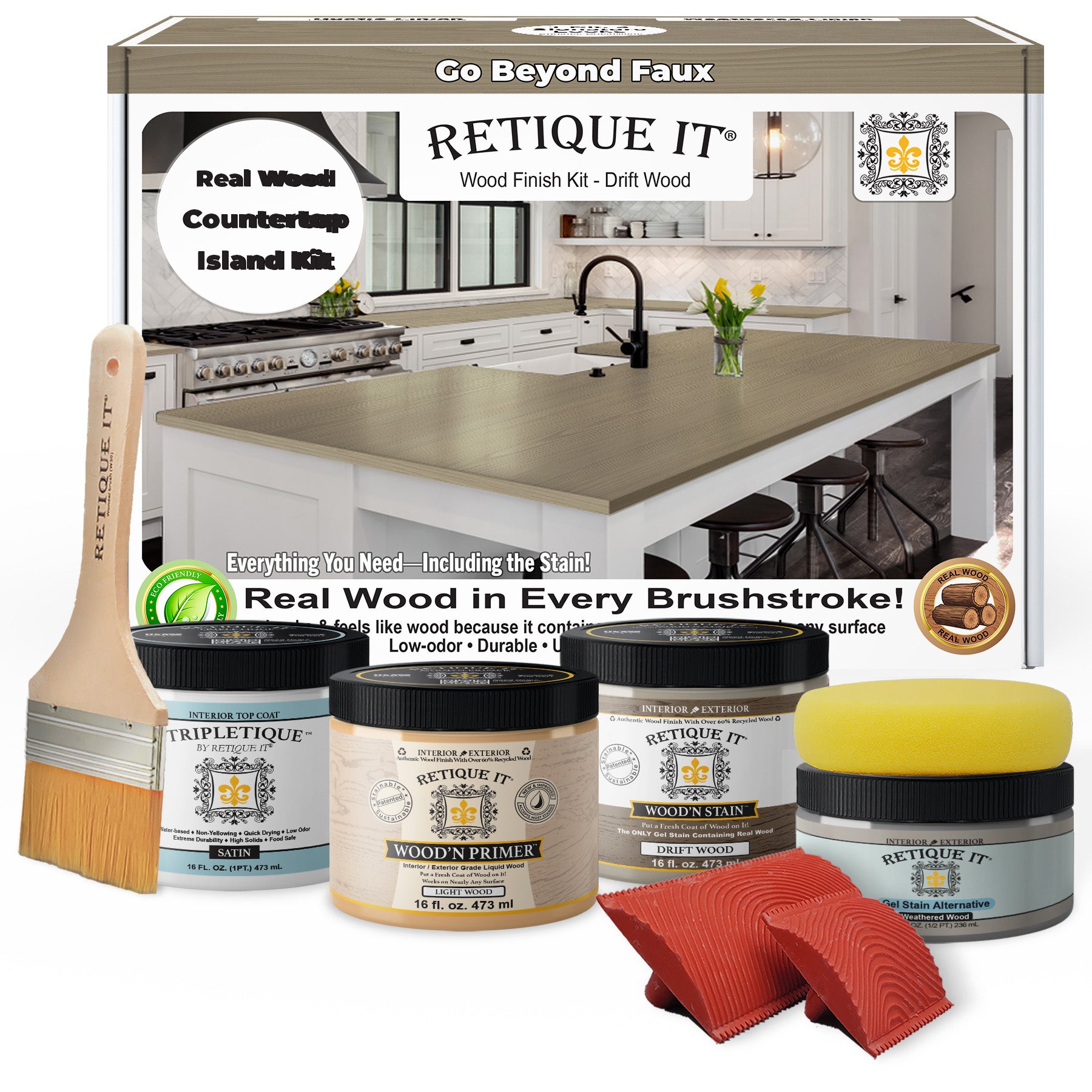 Countertop Kit - Kitchen Island - Drift Wood