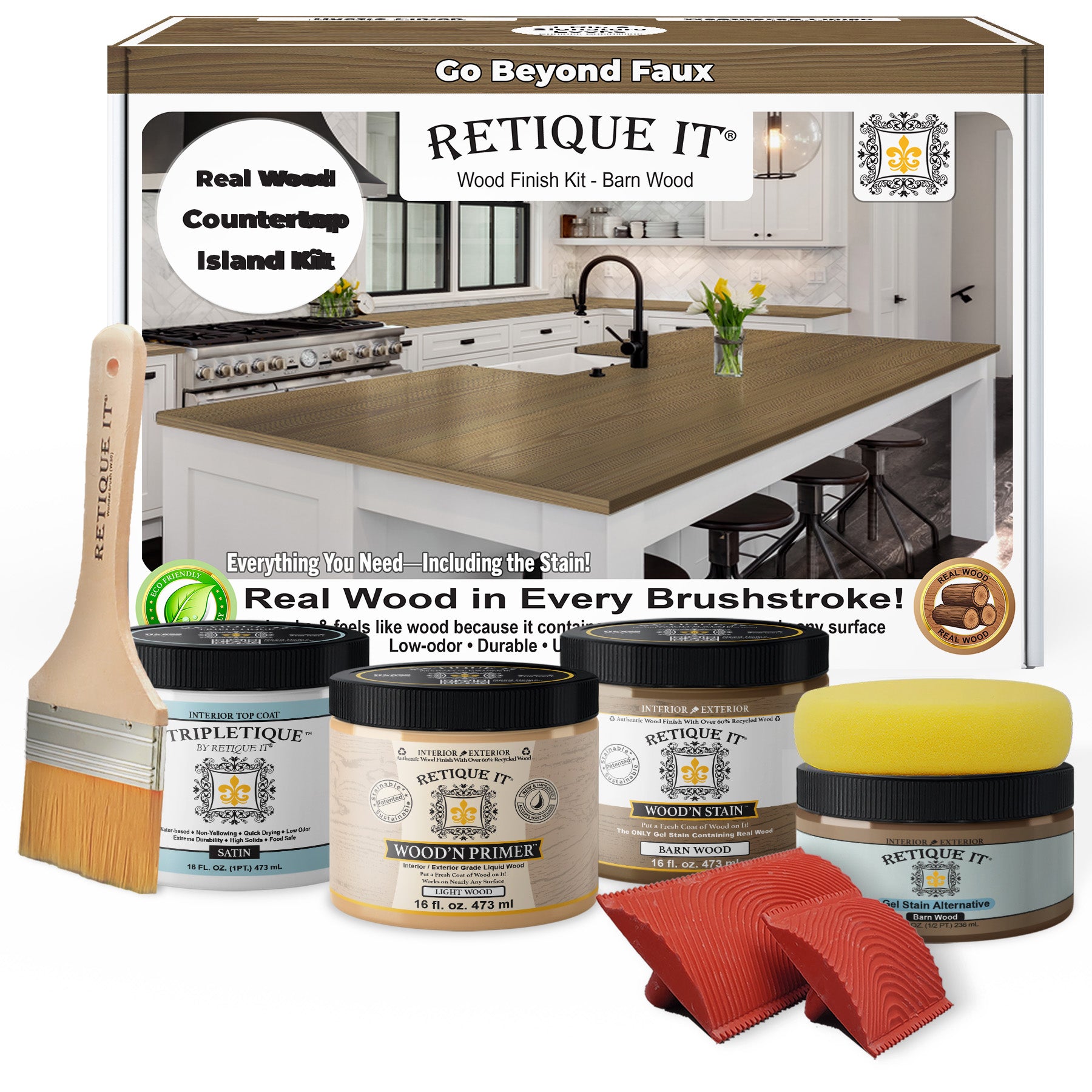 Countertop Kit - Kitchen Island - Barn Wood