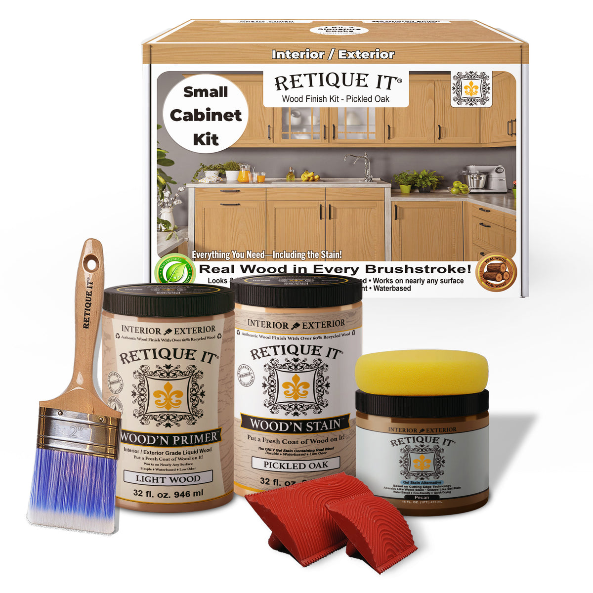 Wood'n Cabinet Kit (12 Door / Grained) - Pickled Oak