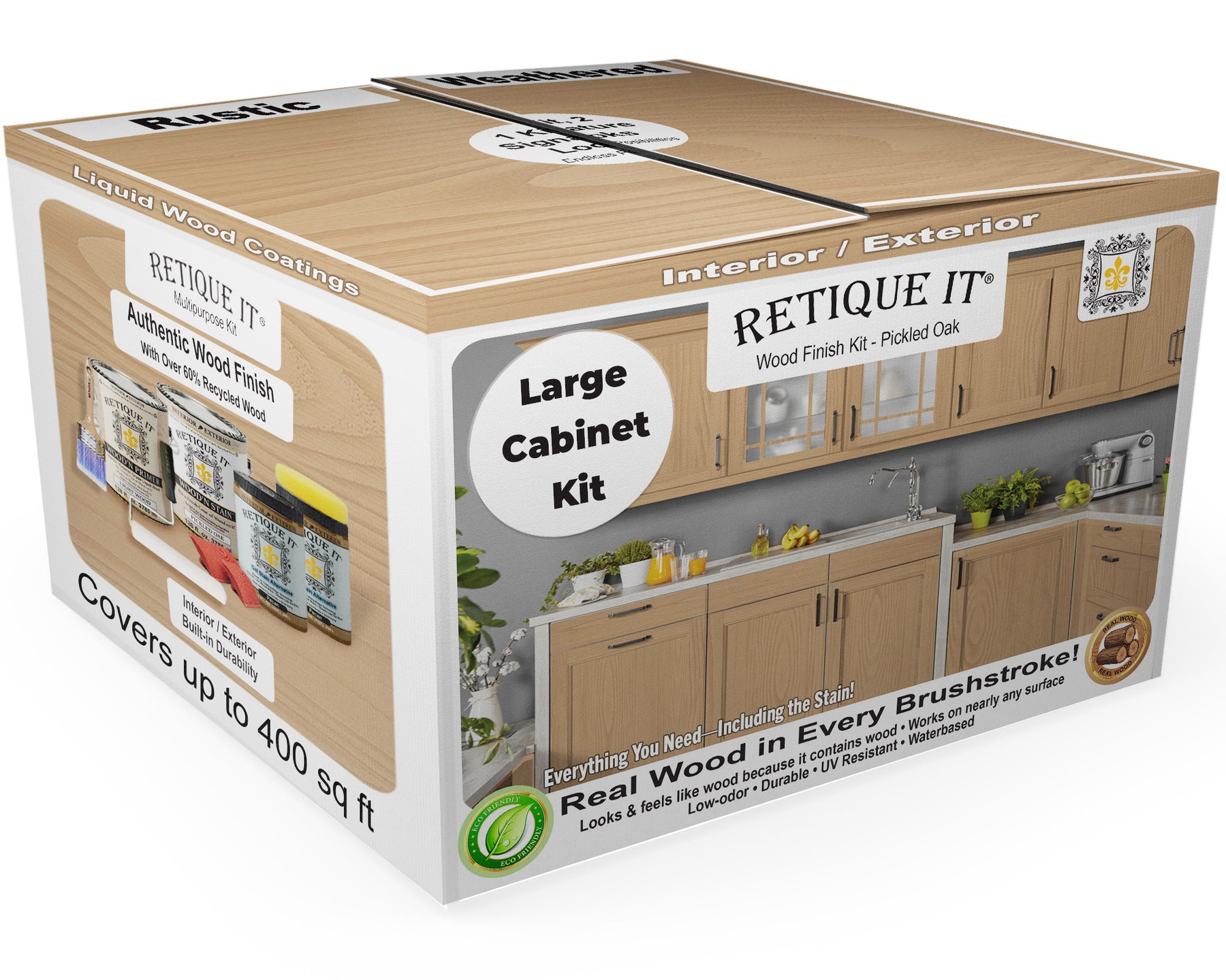 Wood'n Cabinet Kit (48 Door / Grained) - Pickled Oak