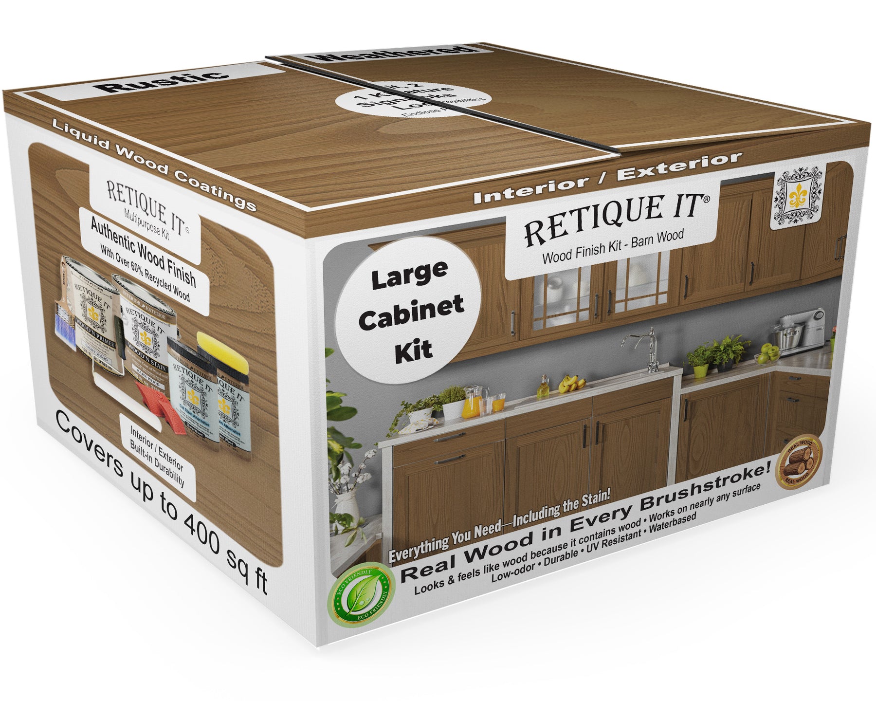 Wood'n Cabinet Kit (48 Door / Grained) - Barn Wood