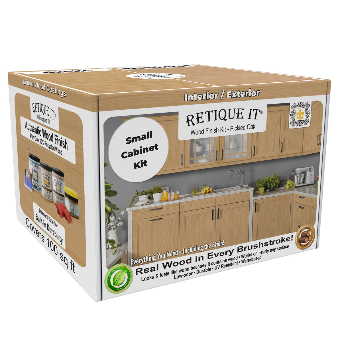 Wood'n Cabinet Kit (12 Door / Grained) - Pickled Oak