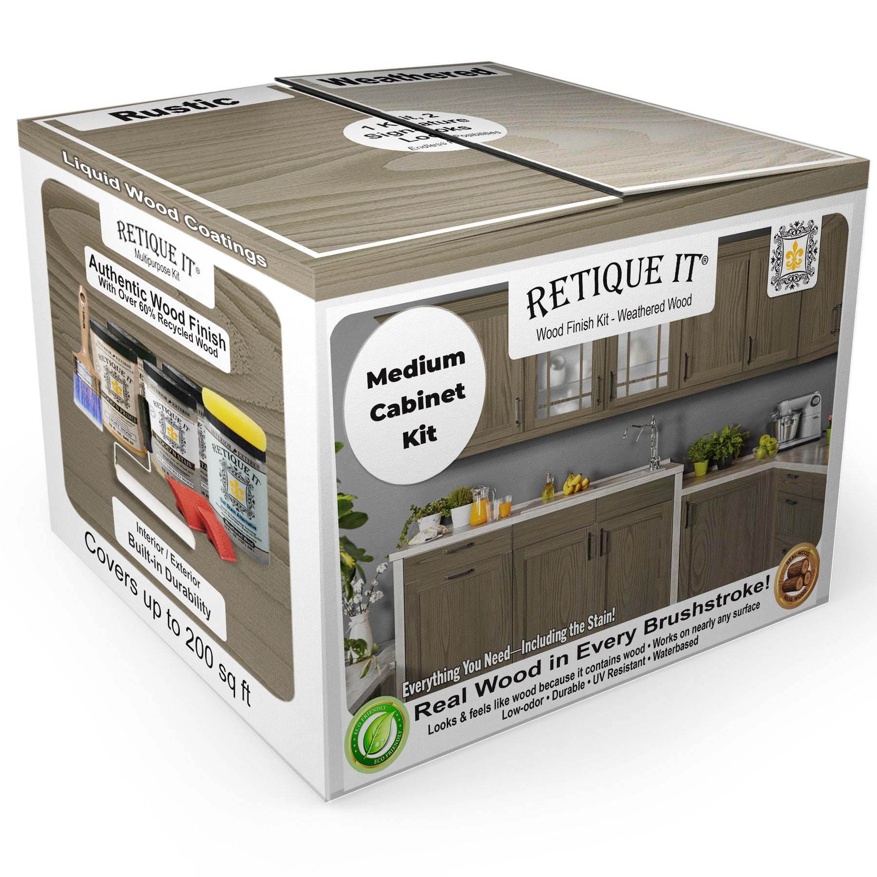 Wood'n Cabinet Kit (24 Door / Grained) - Weathered Wood