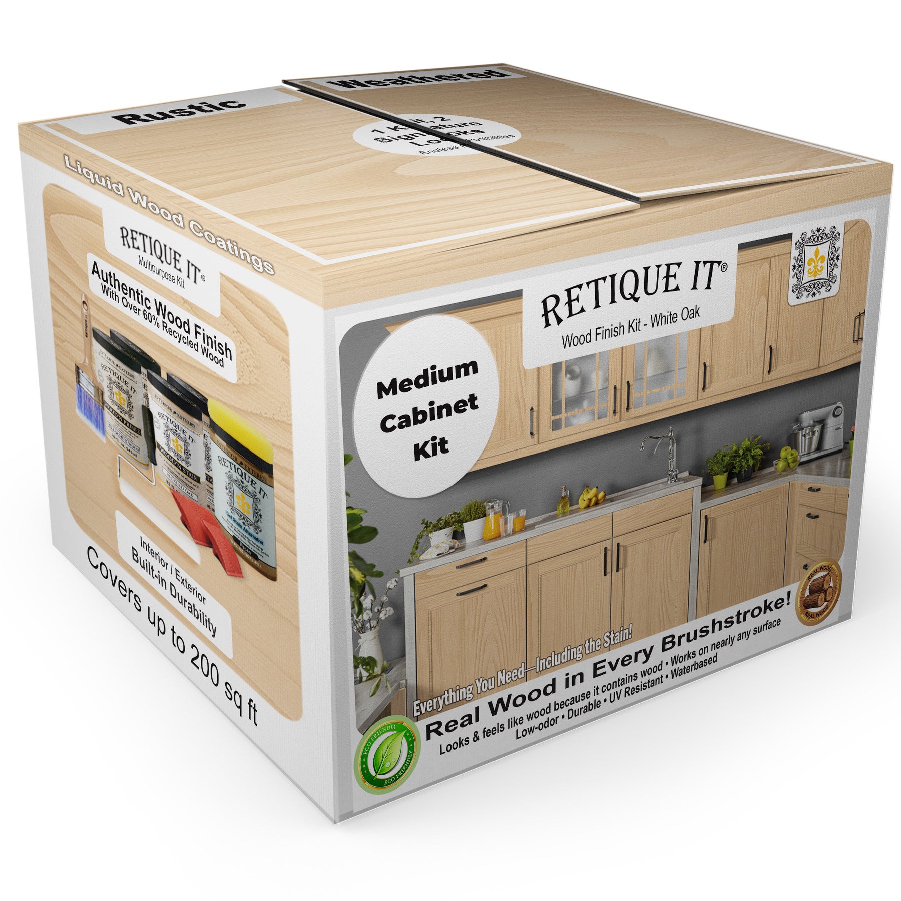 Wood'n Cabinet Kit (24 Door / Grained) - White Oak