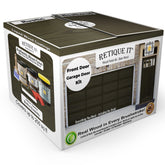 Retique It® Wood'n Door smooth finish kit for front and garage doors, charcoal stain, includes stain and application tools.