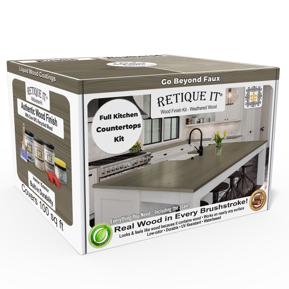 Countertop Kit - Full Kitchen - Weathered Wood