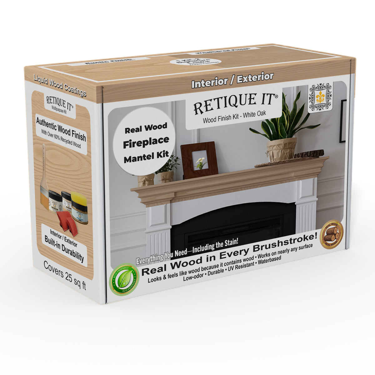 Fireplace Mantel Wood'n Finish Kit - White Oak