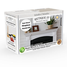 Fireplace Mantel Wood'n Finish Kit - White Wash