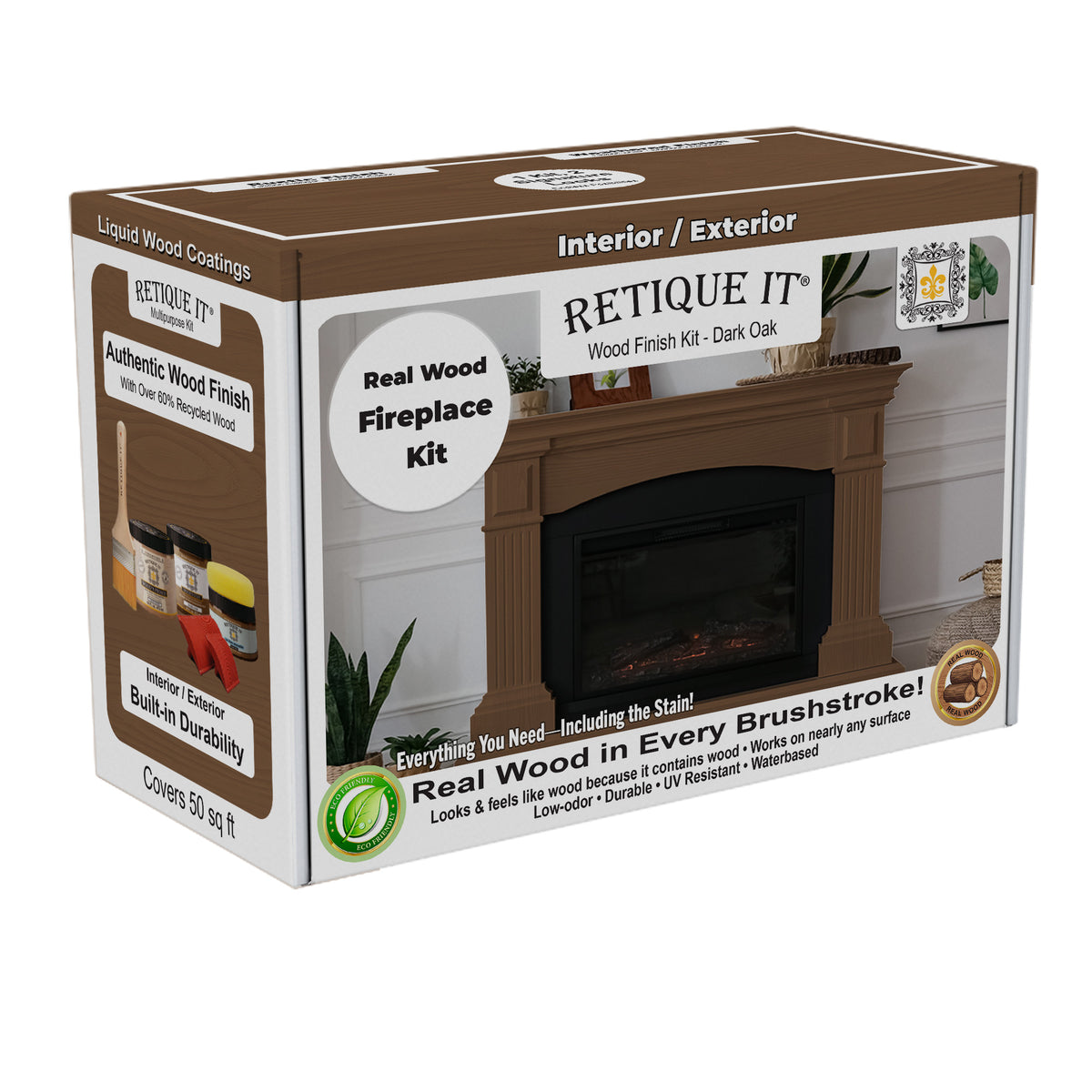 Fireplace Wood'n Finish Kit (Full Fireplace) - Dark Oak