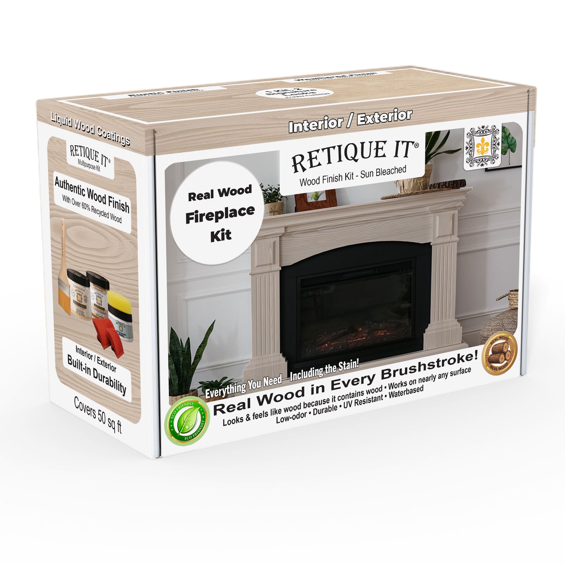 Fireplace Wood'n Finish Kit (Full Fireplace) - Sun Bleached