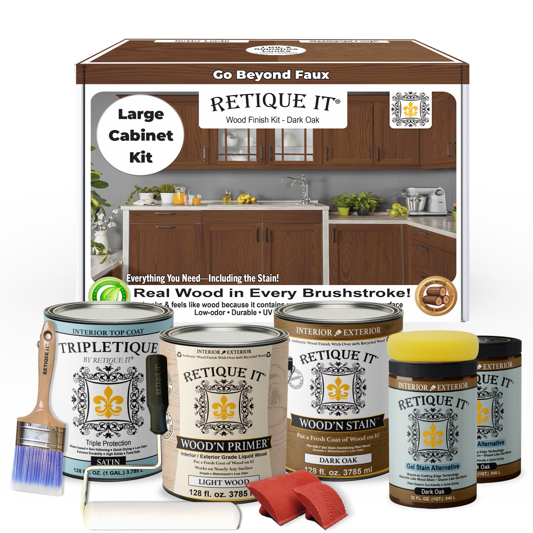 Wood'n Cabinet Kit (48 Door / Grained) - Dark Oak