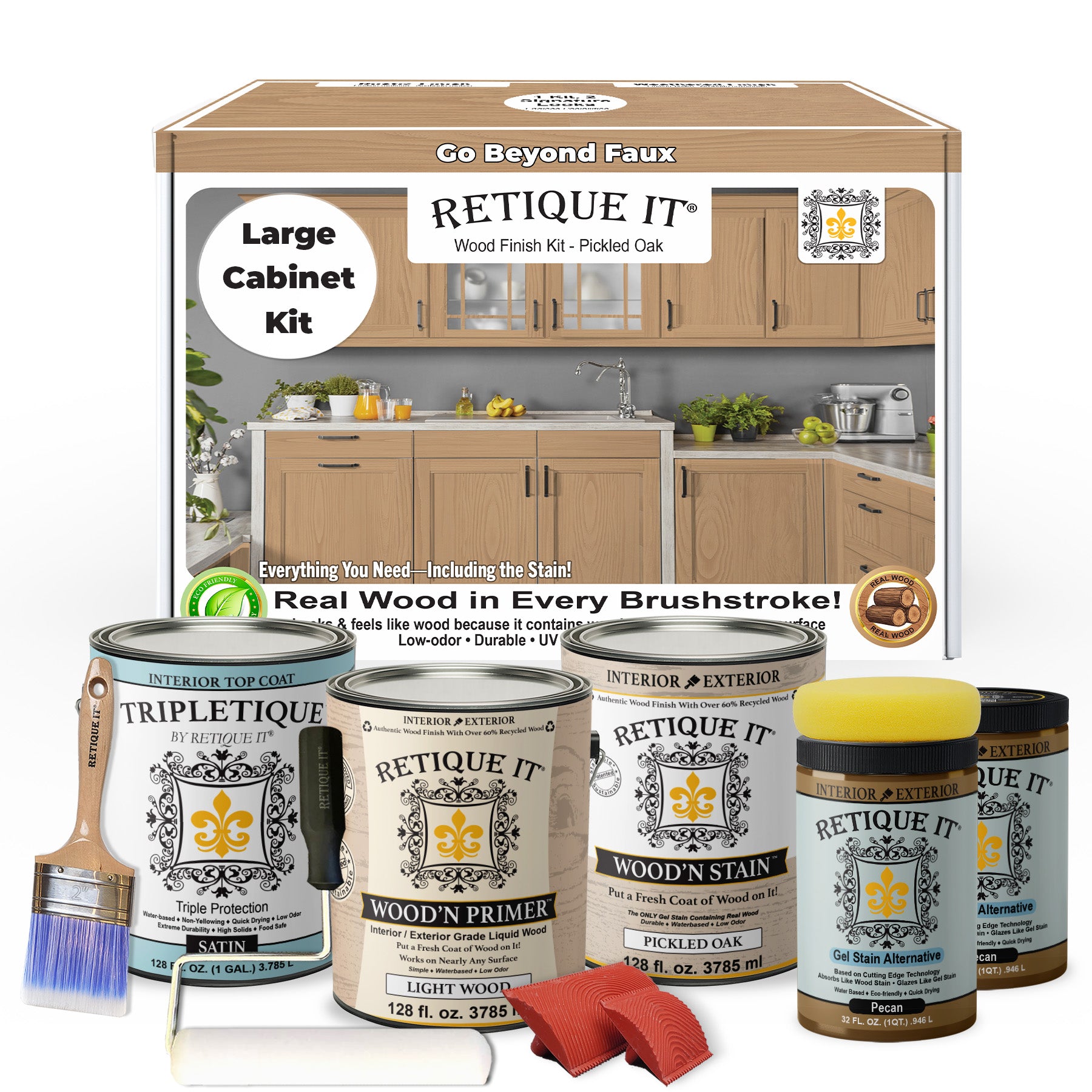 Wood'n Cabinet Kit (48 Door / Grained) - Pickled Oak