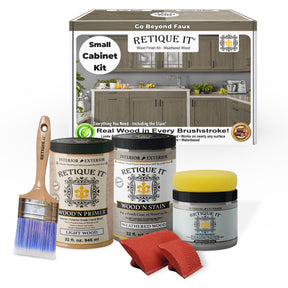 Wood'n Cabinet Kit (12 Door / Grained) - Weathered Wood