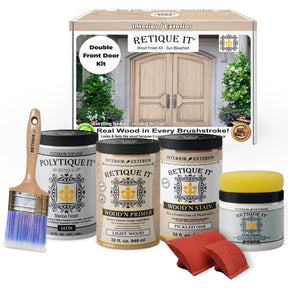 Wood'n Finish Front Door Kit (Double) - Sun Bleached