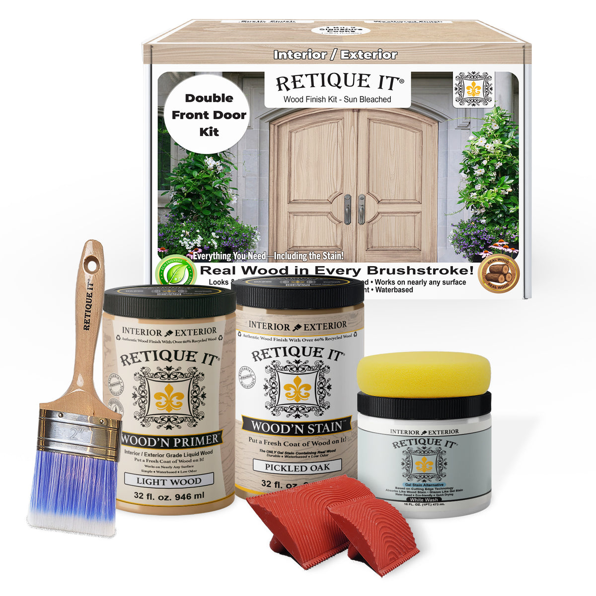 Wood'n Finish Front Door Kit (Double) - Sun Bleached