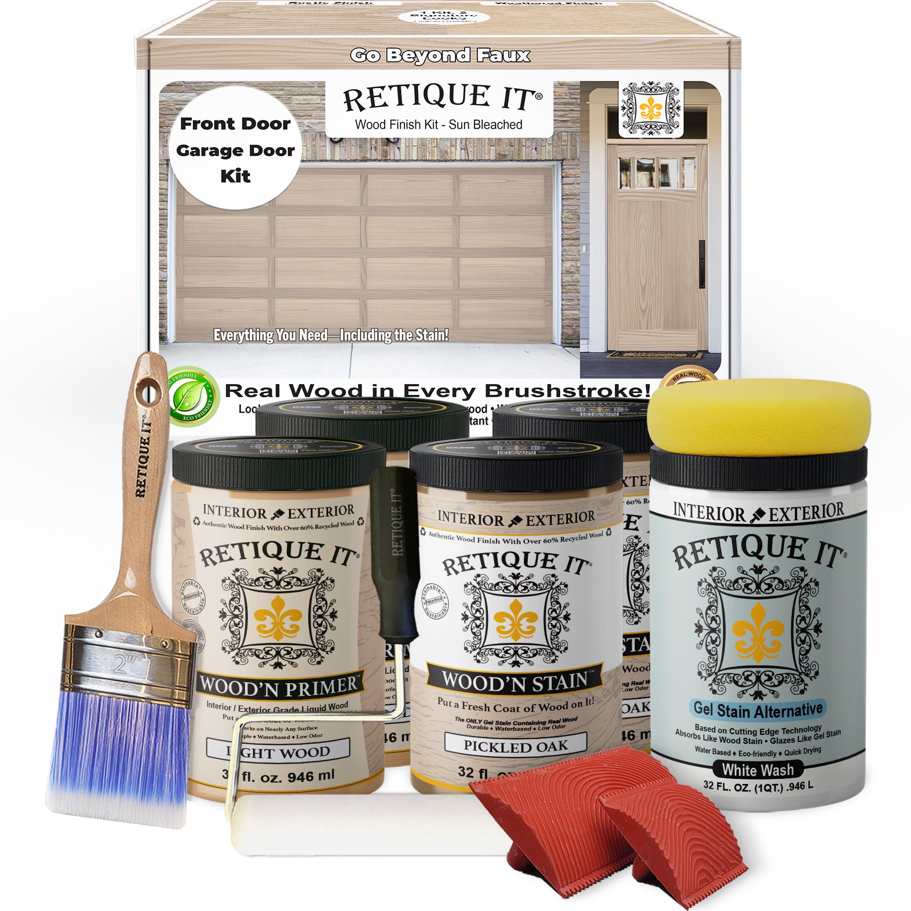 Wood'n Door Kit (Front & Garage Door) - Sun Bleached