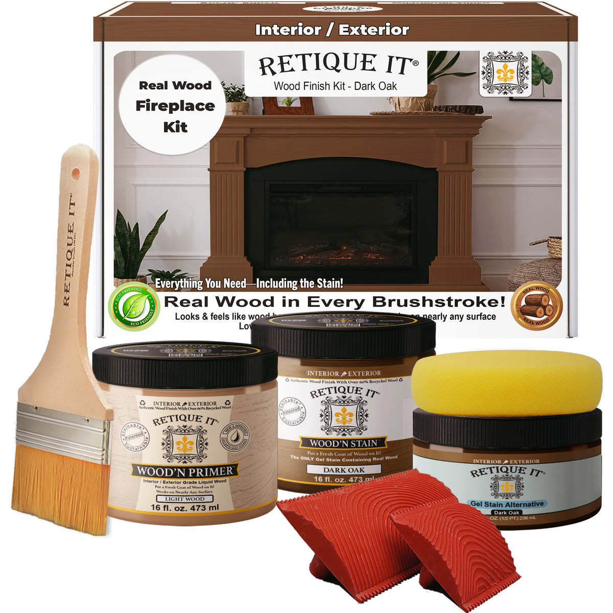 Fireplace Wood'n Finish Kit (Full Fireplace) - Dark Oak