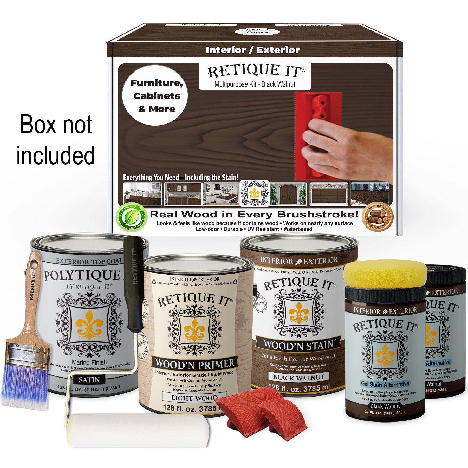 Multi-purpose Wood'n Kit (4x Lg) - Black Walnut - Exterior Top Coat