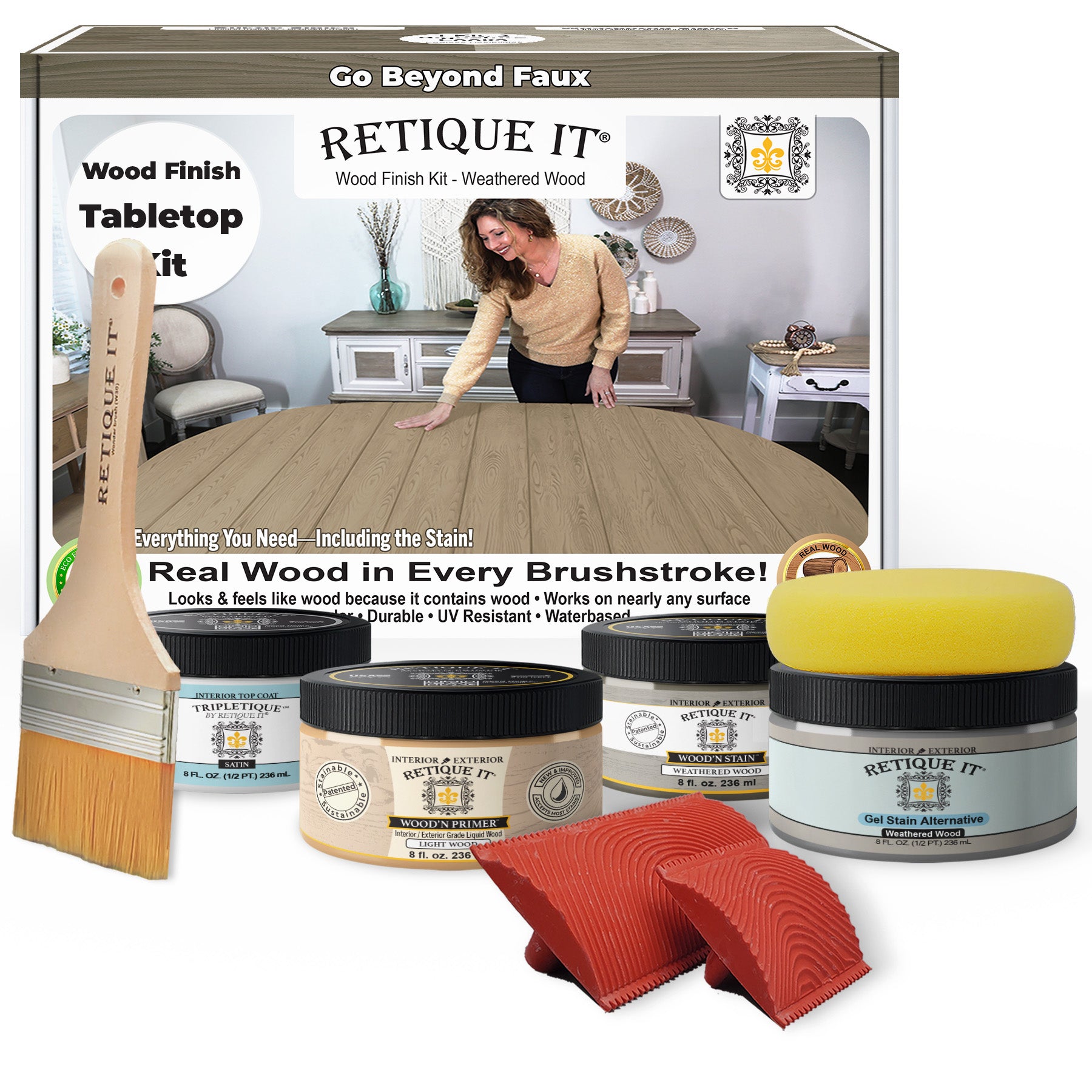 Tabletop Wood'n Finish Kit - Weathered Wood