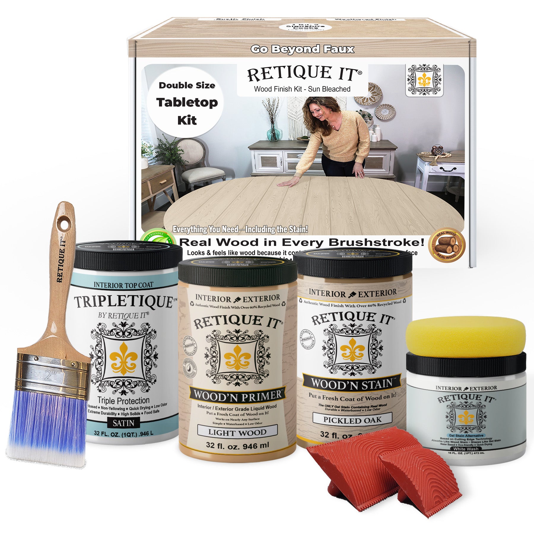 Tabletop Wood'n Finish Kit (4x Large) - Sun Bleached