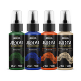 DecoArt Deep Realm Bloom Texture Paint 4 Pack showing textured paint bottles in vibrant colors for artistic projects