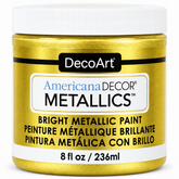 DecoArt Americana Decor Metallics 24K Gold metallic paint bottle on a white background