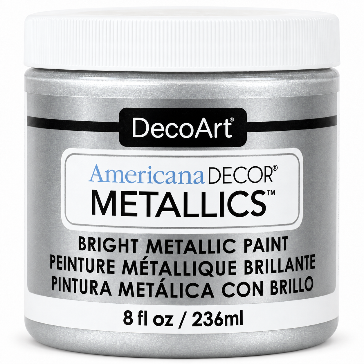 DecoArt Americana Decor Metallics Sterling Silver paint in a bottle