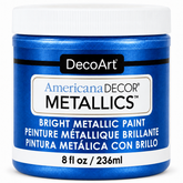 DecoArt Americana Decor Metallics Sapphire acrylic paint in a rich blue metallic finish