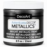 DecoArt Americana Decor Metallics Obsidian acrylic paint in a black metallic finish