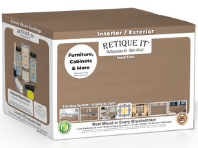Retique It® Wood'n Finish Kit in barn wood, large size, featuring smooth finish, ideal for furniture and wood projects.