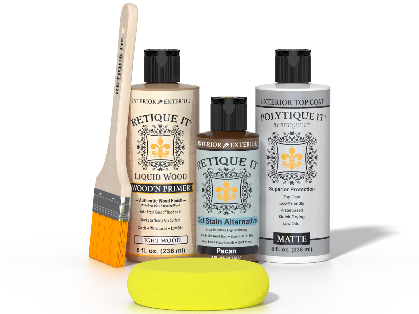 Multi-purpose Smooth Finish Kit - Pecan - Exterior Top Coat