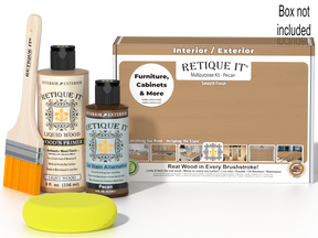 Retique It® Light Wood kit with brush, sponge, and box not included.