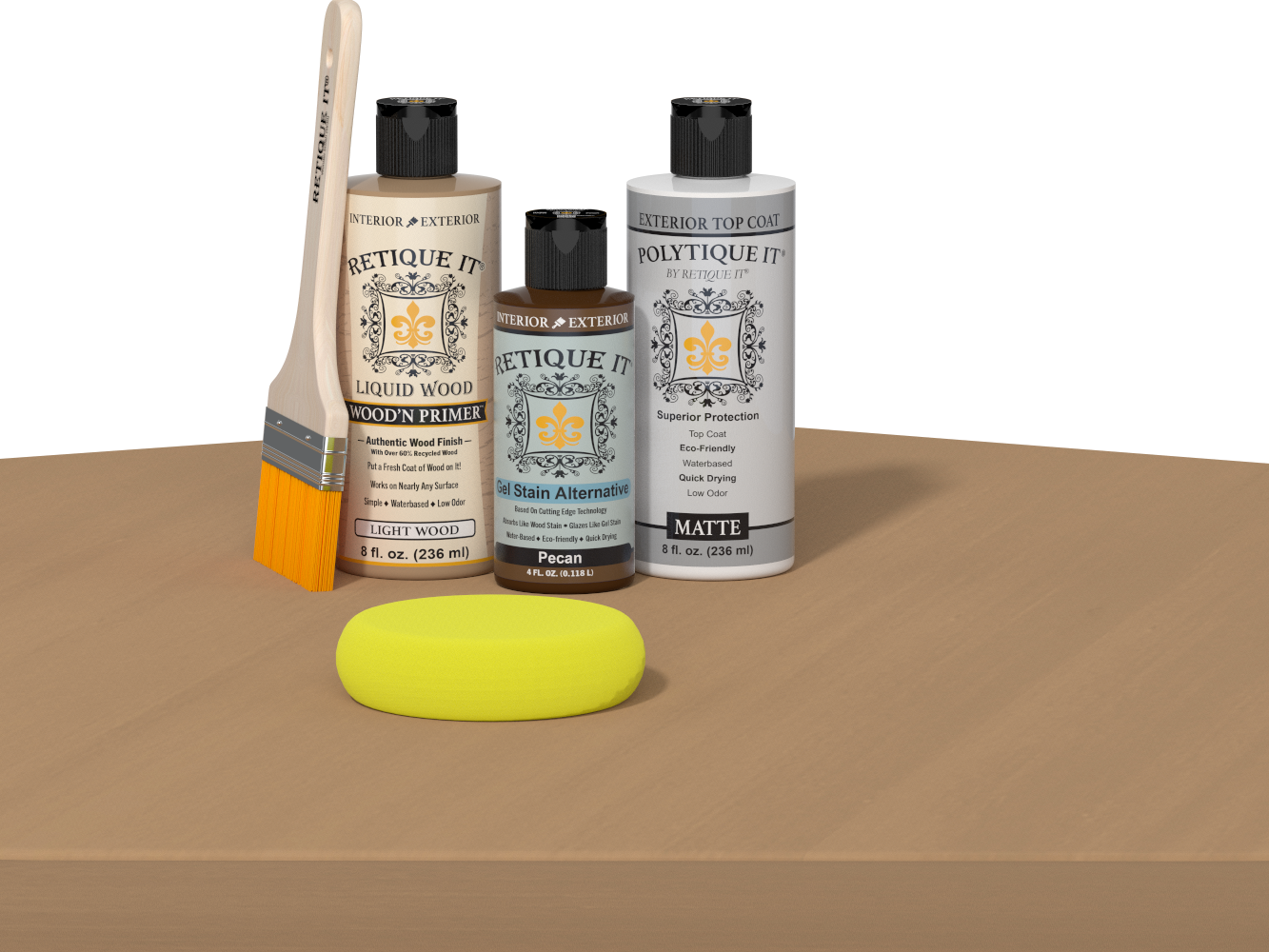 Multi-purpose Smooth Finish Kit - Pecan - Exterior Top Coat