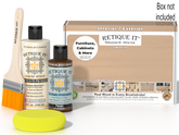 Retique It® White Oak kit with brush, sponge, and Pecan stain alternative; box not included.