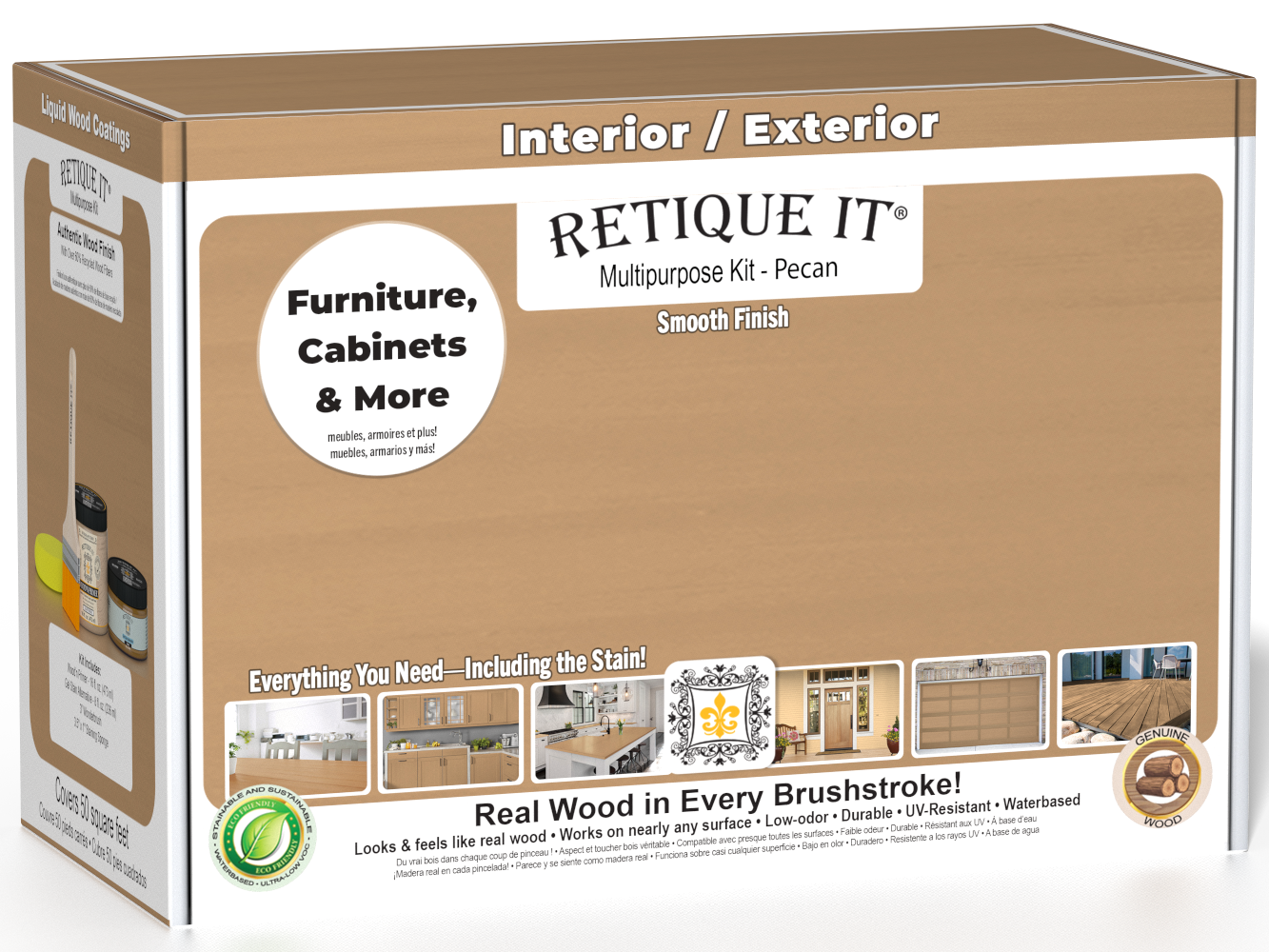 Multi-purpose Smooth Finish Kit (Med) - Pecan - Interior Top Coat