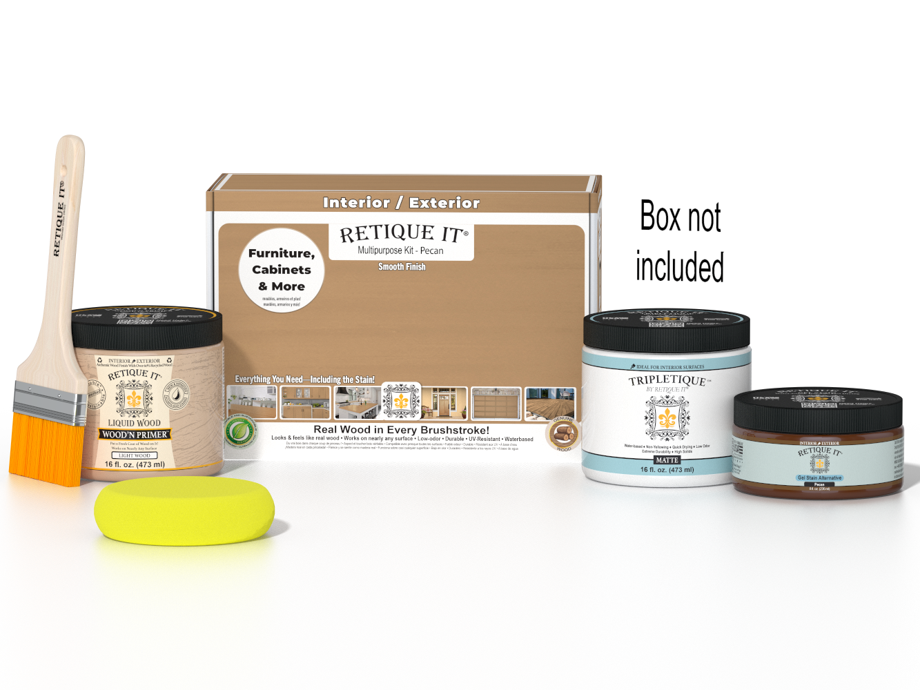 Multi-purpose Smooth Finish Kit (Med) - Pecan - Interior Top Coat