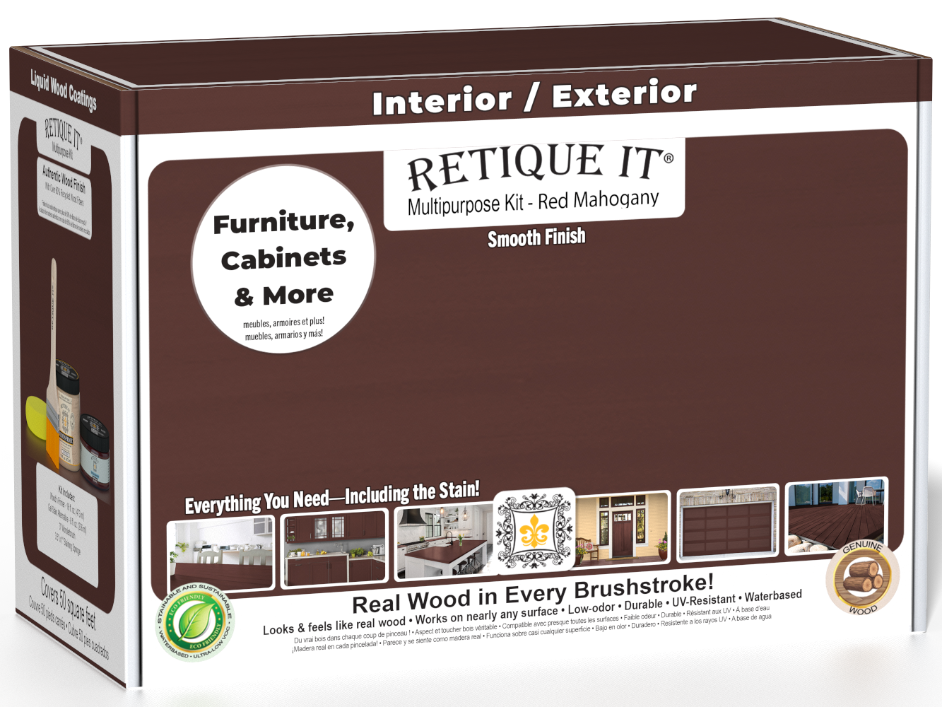 Multi-purpose Smooth Finish Kit (Med) - Red Mahogany - Exterior Top Coat