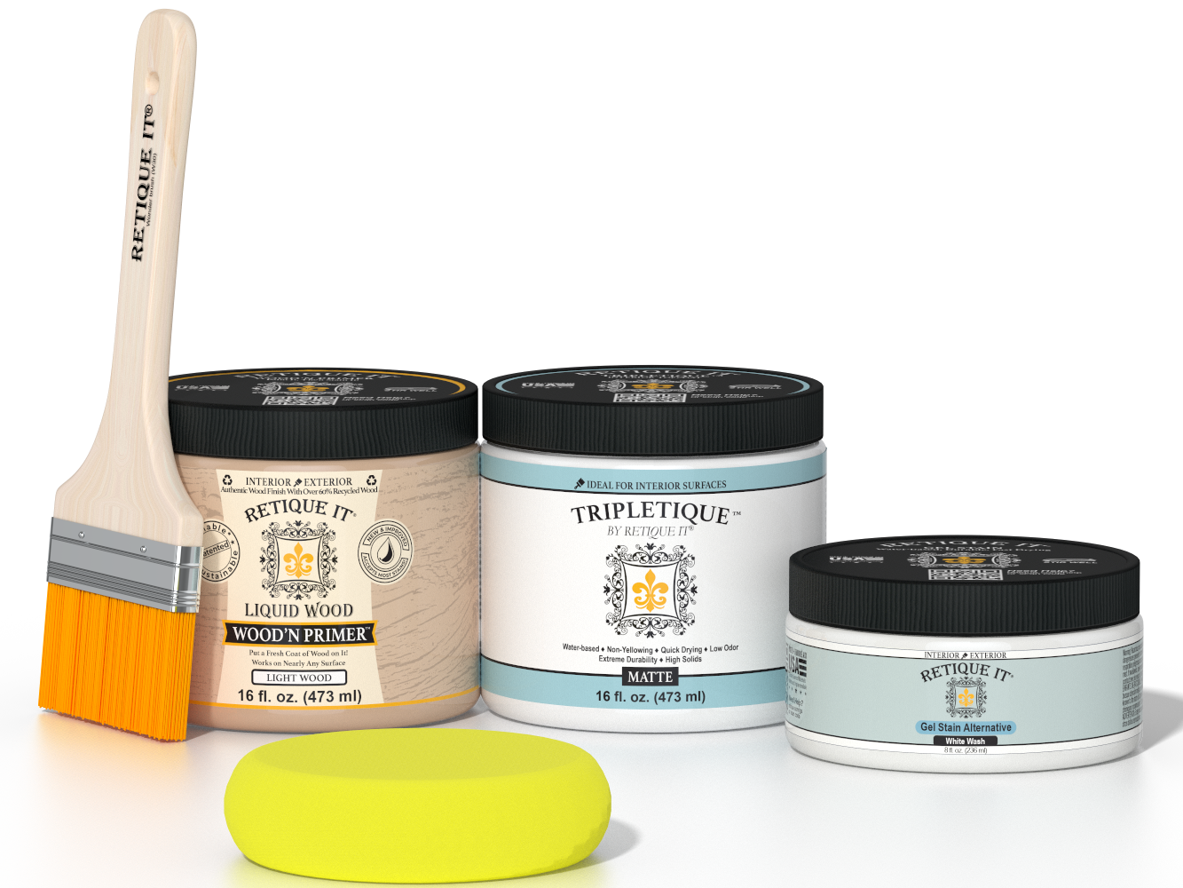 Multi-purpose Smooth Finish Kit (Med) - White Wash - Interior Top Coat