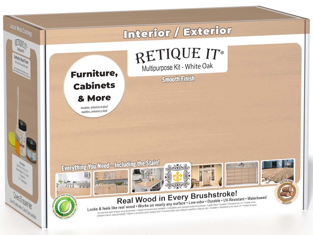 Multi-purpose Smooth Finish Kit (Med) - White Oak - Interior Top Coat - Gloss