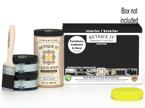 Large black wood finish kit by Retique It® featuring smooth finish components in a sleek, multi-purpose design.