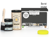 Large Charcoal Wood'n Finish Kit by Retique It® with smooth finish, includes tools and supplies for multi-purpose wood finishing.