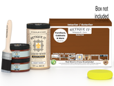 Large Cherry Wood'n Finish Kit by Retique It® with brushes and tools for multi-purpose smooth wood finishing.