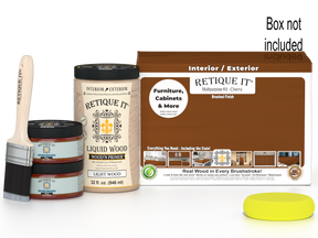 Large Cherry Wood'n Finish Kit by Retique It® with brushes and tools for multi-purpose smooth wood finishing.