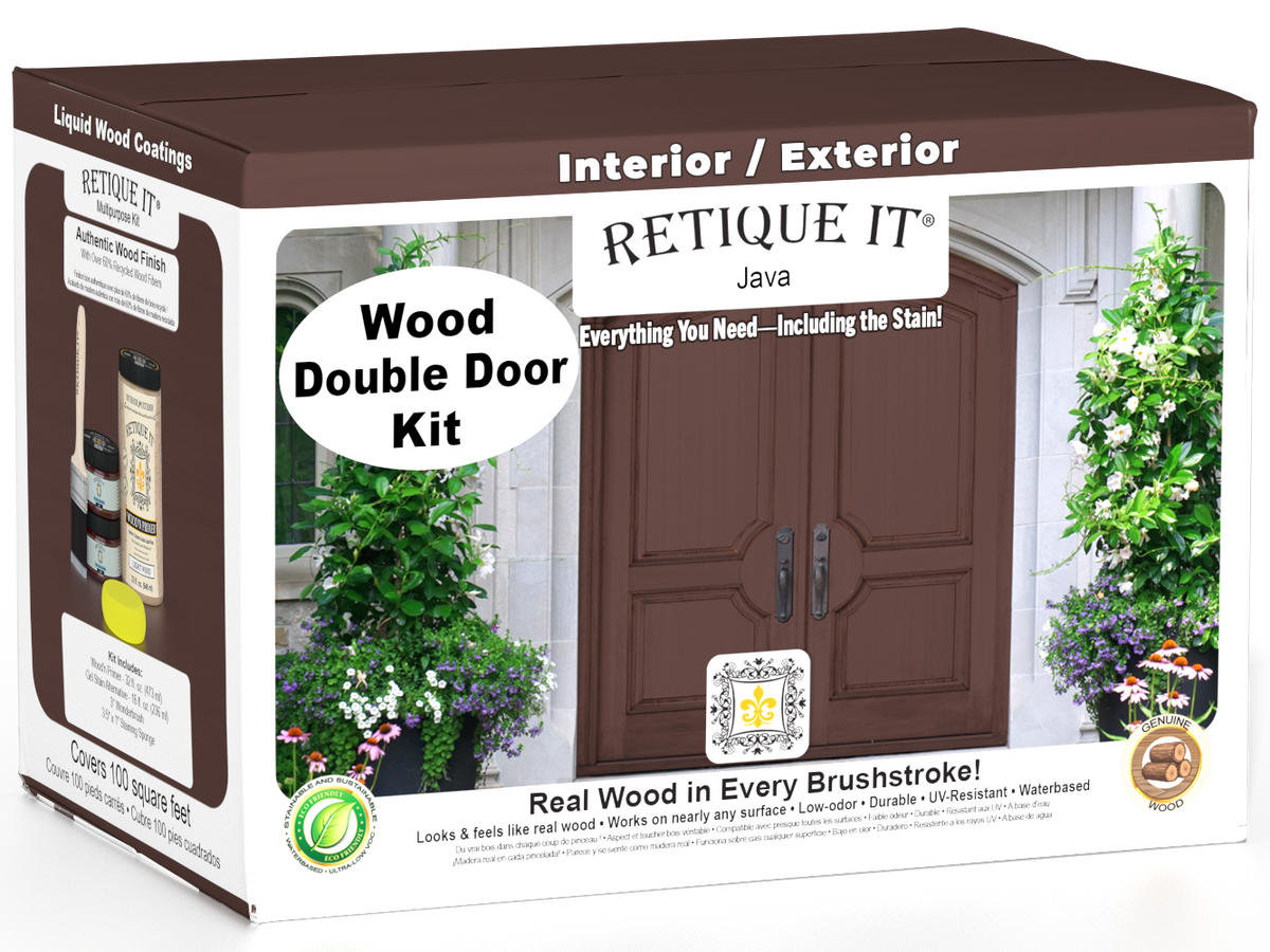 Wood'n Door Smooth Finish Kit (Double Door) - Java