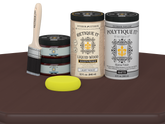 Retique It Wood'n Door Java stain kit for double doors, featuring smooth finish and matte texture for a stylish wood door upgrade.