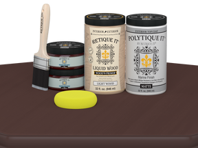 Retique It Wood'n Door Java stain kit for double doors, featuring smooth finish and matte texture for a stylish wood door upgrade.