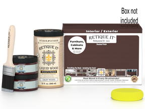 Large Java wood finish kit from Retique It® with smooth finish, including tools and products for multi-purpose wood finishing.
