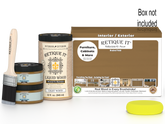 Large Pecan Wood'n Finish Kit by Retique It® with smooth finish, including brushes and wood stain components in packaging.