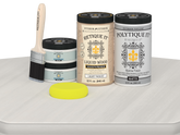Retique It Wood'n Door Smooth Finish Kit for double doors in white wash stain, showing a matte wood surface with white wash finish.