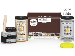 Retique It® Multi-purpose Smooth Finish Kit in Red Mahogany, large exterior top coat with matte finish, for wood furniture and surfaces.